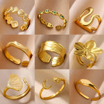 Bague Géométrique en Acier Inoxydable - L'Or Secret