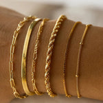Bracelet Minimaliste en Acier Inoxydable - L'Or Secret